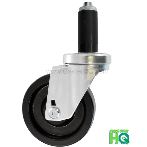 4"x1-1/4" Swivel Caster, Phenolic Wheel, 1-1/8" Expanding Stem, 3